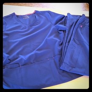 Very Pretty Royal Blue Scrub Set